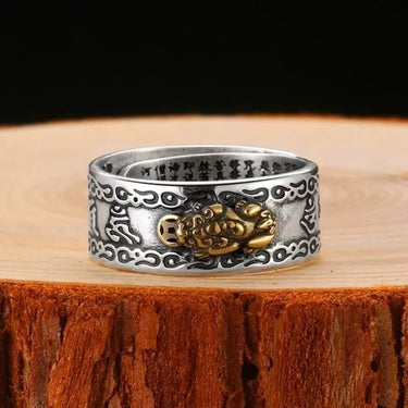 Heart Sutra Adjustable Signet Ring-Your Soul Place
